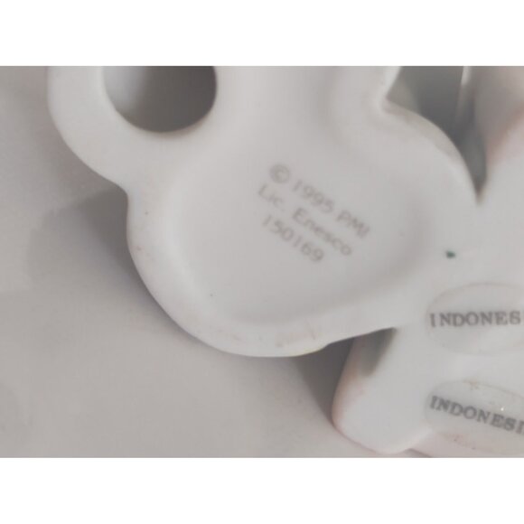 Two Vintage Precious Moments Sugar Land Theme Figurines 1995 Cat & Sign Holder - Picture 9 of 15